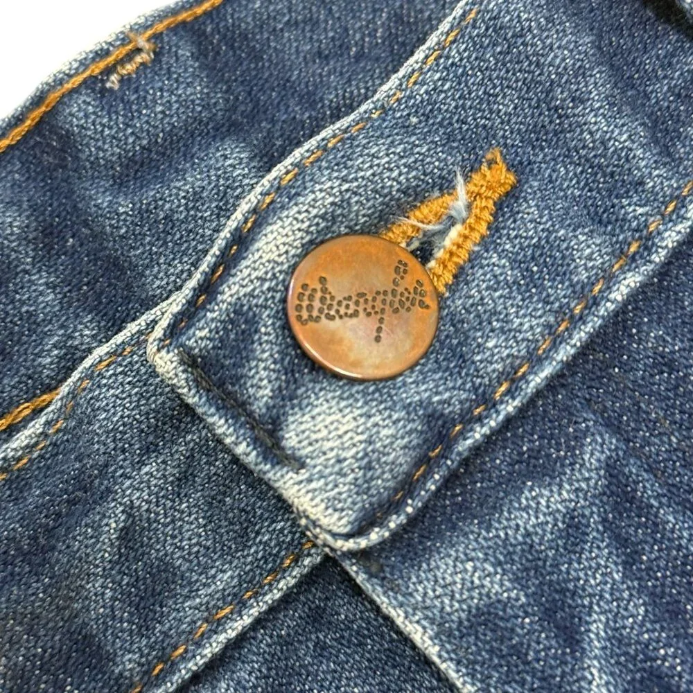Vintage Wrangler Blue Denim Jeans Mens 30x27 Western Straight Leg y2k